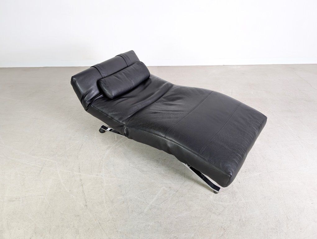 1890.0 Original Niels Eilersen Armchair Jens Juul Lounger Leather Black 1980 photo