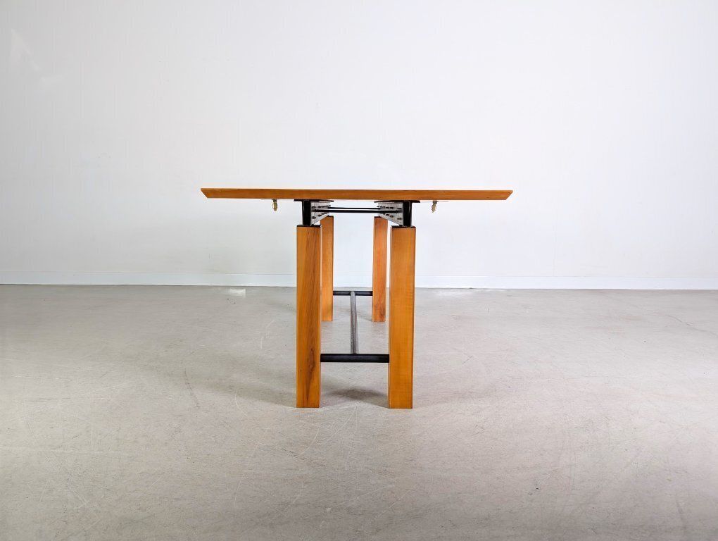 Large Wooden Dining Table, Beech Design, Country Style, Industrial Style photo vinterior