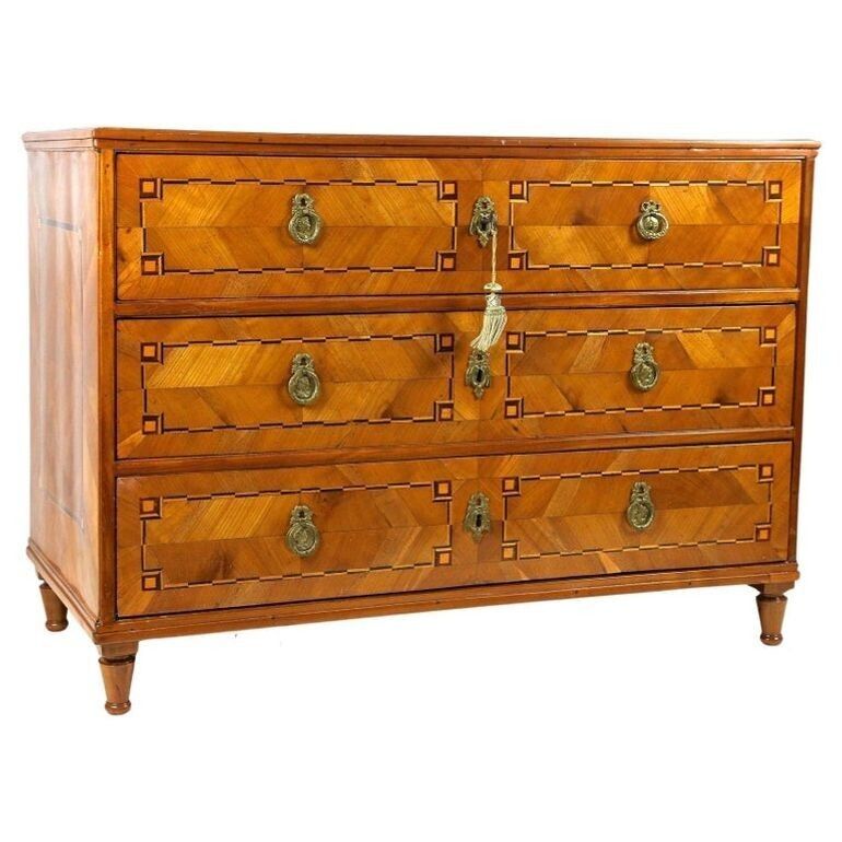 18th Century Neoclassical Chest Of Drawers   Cherrywood, Austria Circa 1790 photo Furniture