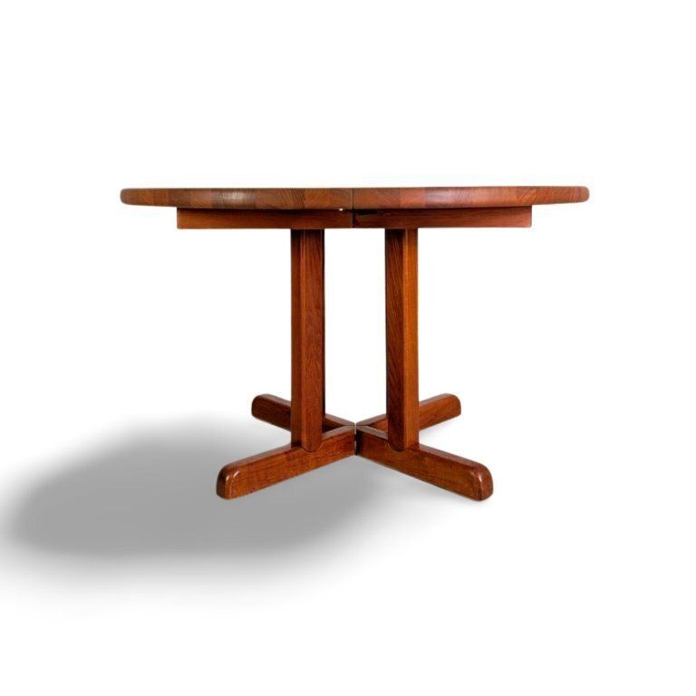 Original Midcentury Dining Table Rosengaarden Teak 1960 Extendable