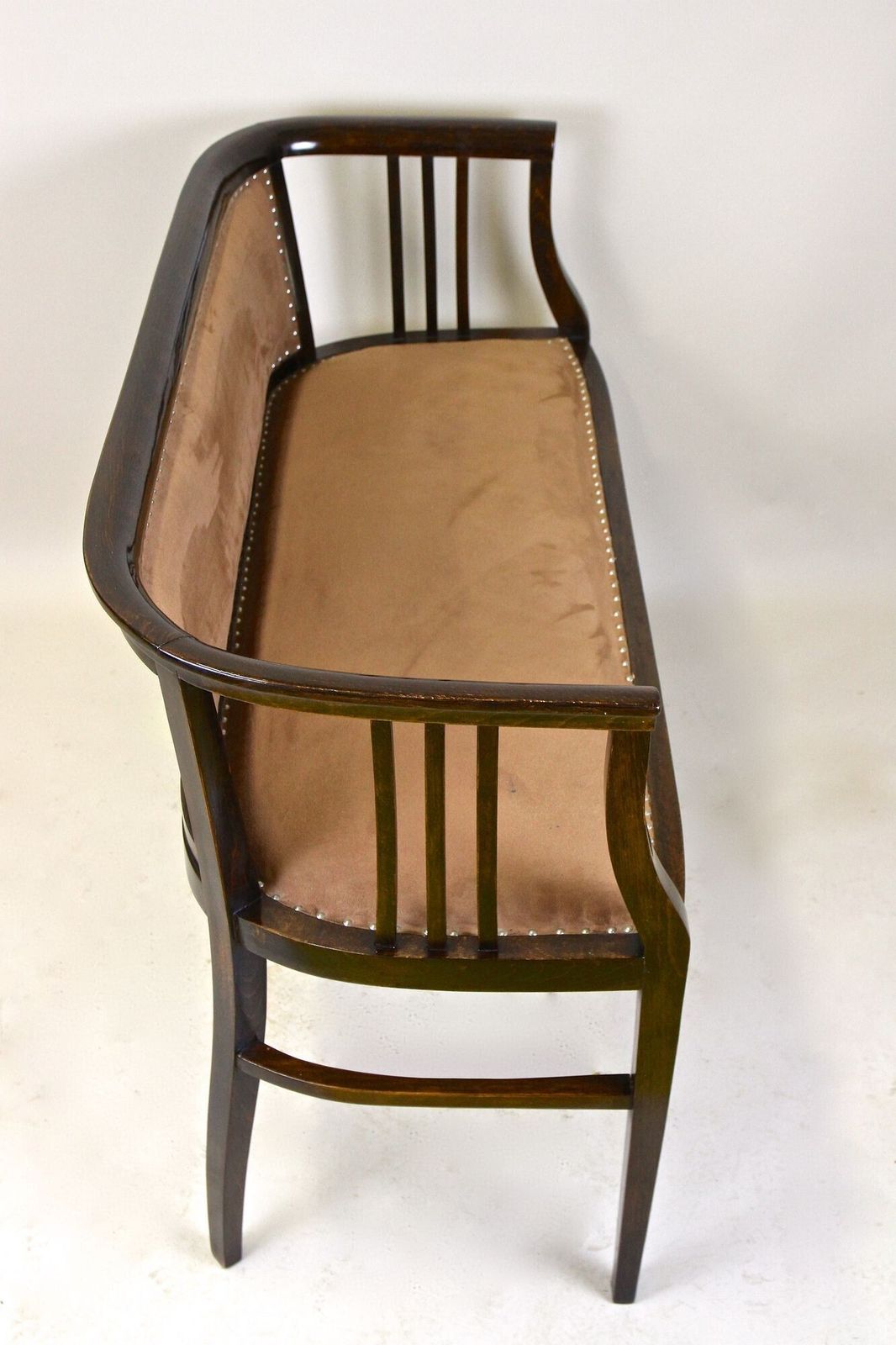photo furniture 20th Century Art Nouveau Bench   Bentwood, Newly Upholstered, Austria Circa 1910