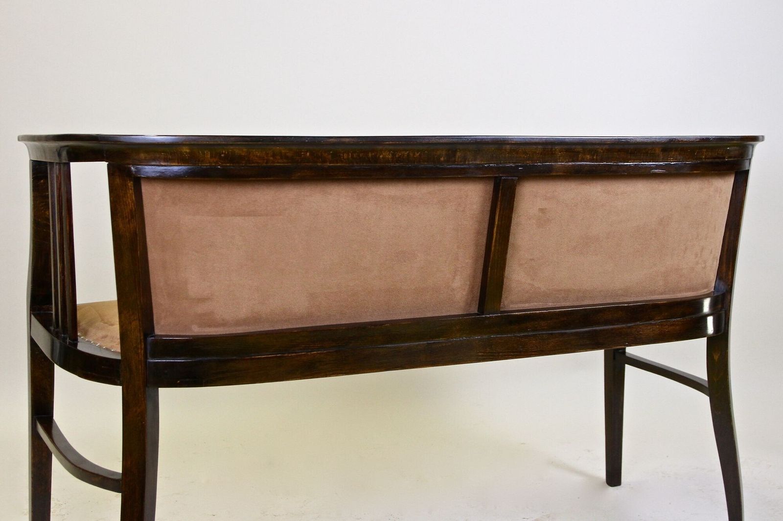 photo for sale 20th Century Art Nouveau Bench   Bentwood, Newly Upholstered, Austria Circa 1910