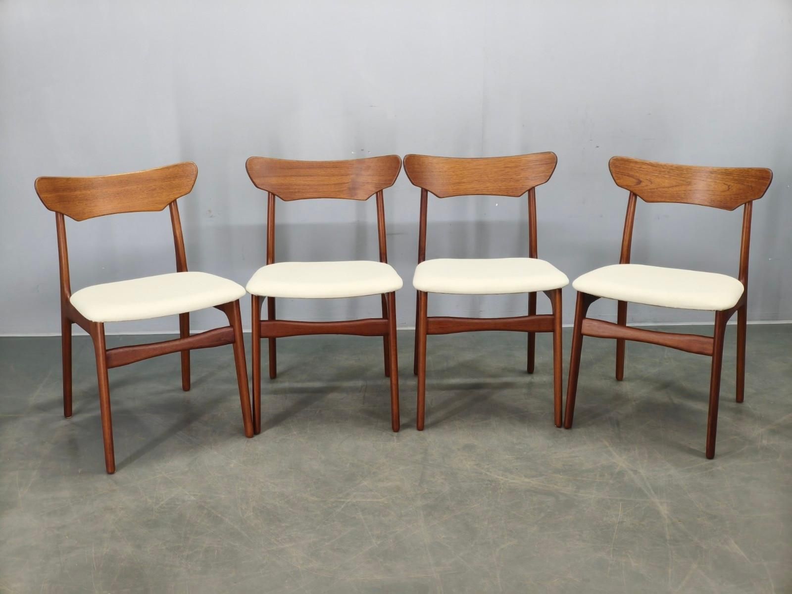 Set Of 4 Danish Teak Dining Chairs By Schionning & Elgaard, 1960s photo furniture