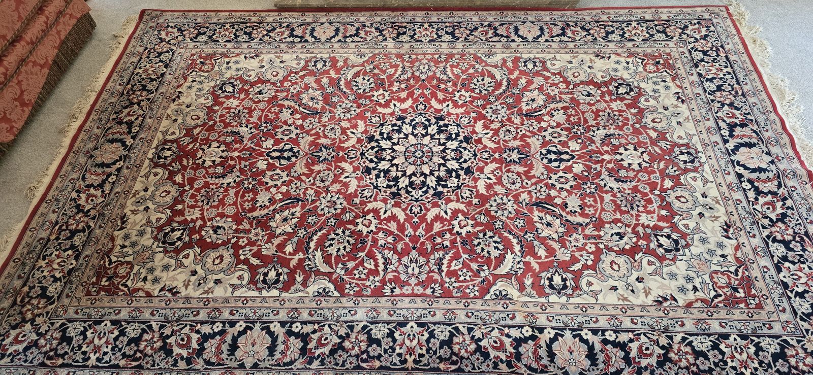 Large Woolen Carpet, 1920s, Vintage photo furniture