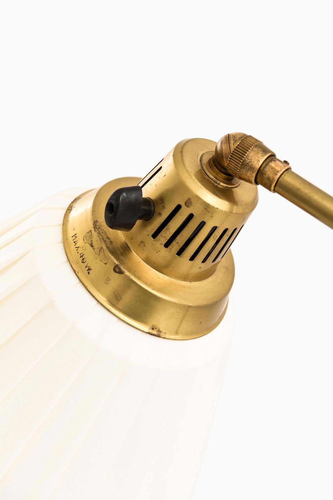 Floor Lamp In Brass And Metal By Hans Bergström, 1940s photo Lighting