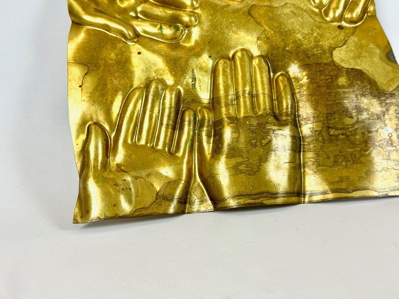 Brass Piura Wall Plaque Or Relief Attributed To Barbro Bäckström, 1978 photo Art
