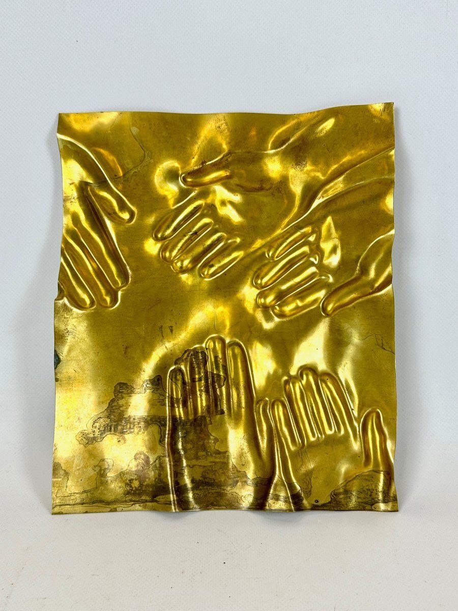 photo furniture Brass Piura Wall Plaque Or Relief Attributed To Barbro Bäckström, 1978