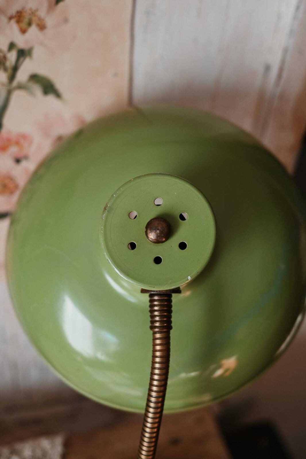 1960s Acid Green Adjustable Desk Lamp   Mid Century Task Light photo vinterior