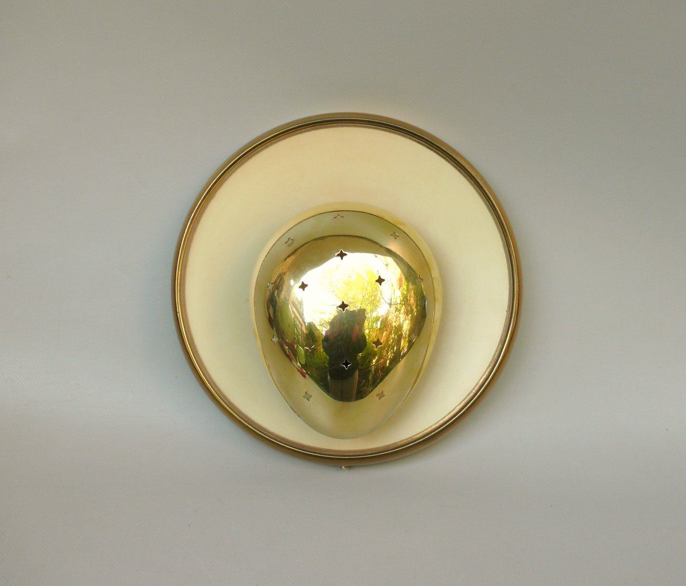 Extraordinary Mid Century Brass Wall Lamp With Star Decoration, 1960s photo furniture