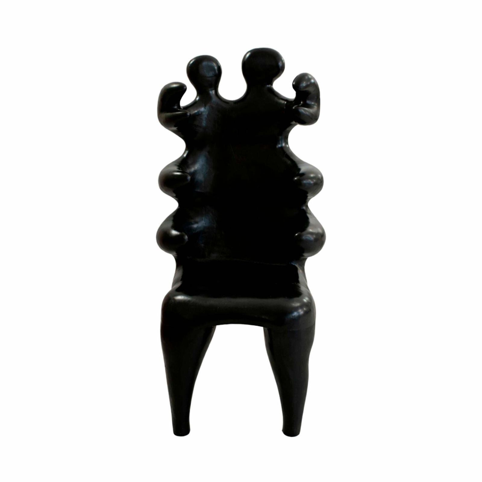 20th Century Paul Covaci Sculptural Black Solid Wood Romanian 1980s Armchair photo Furniture