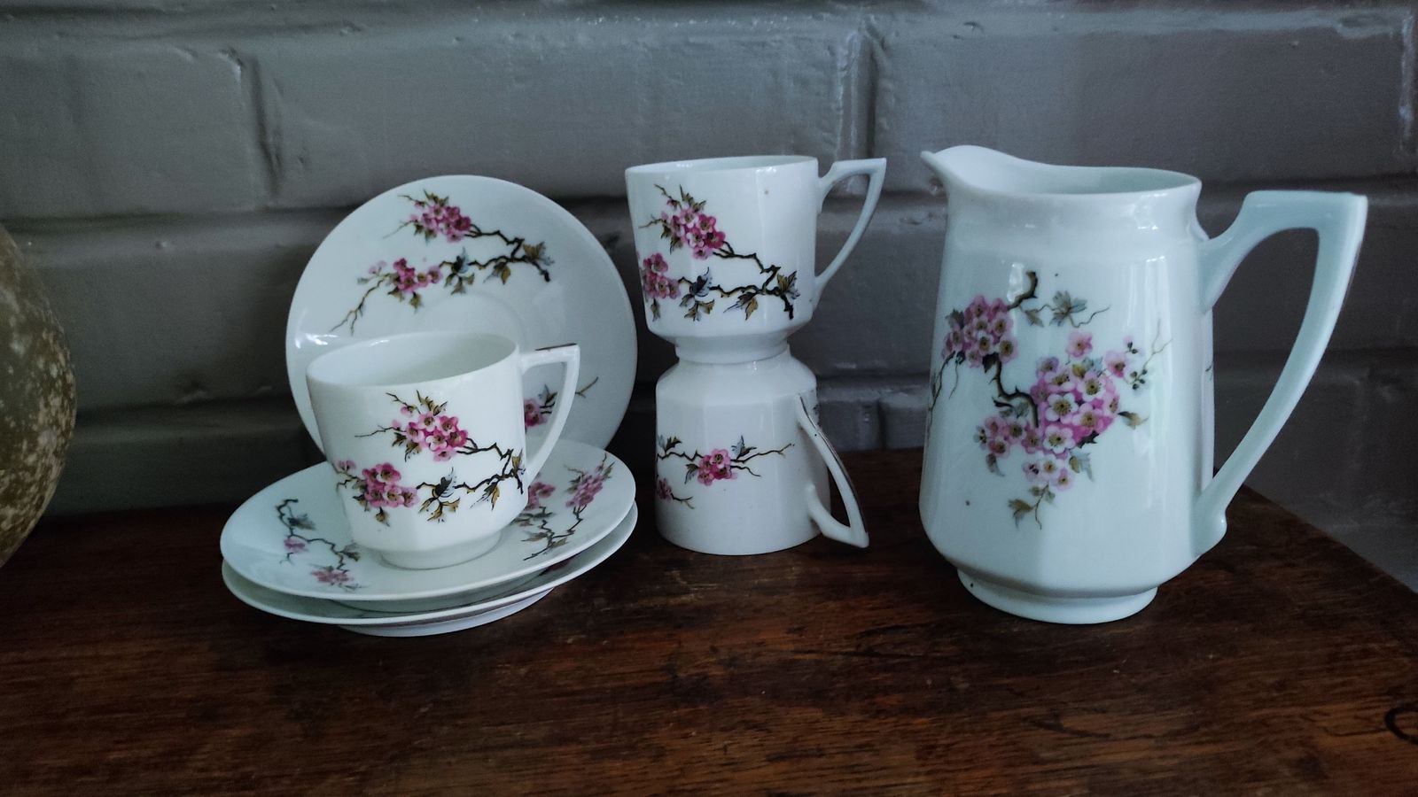 Antique Limoges Porcelain Coffee Set By Touze, Lemaître & Blancher