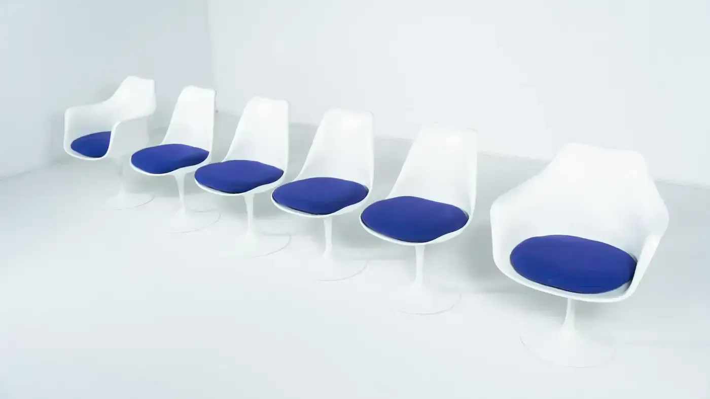 “Tulip” Chairs And Armchairs By Eero Saarinen, Knoll Studio – New Upholstery photo vinterior