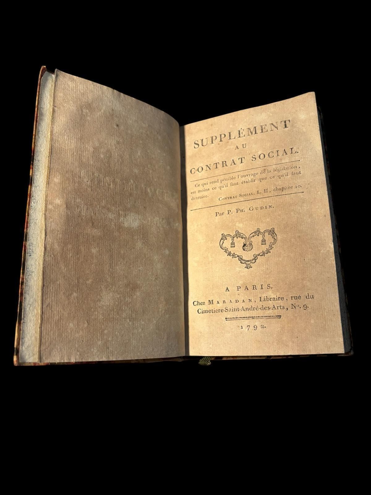 Supplement To The Social Contract Paris 1792 Gudin photo buy