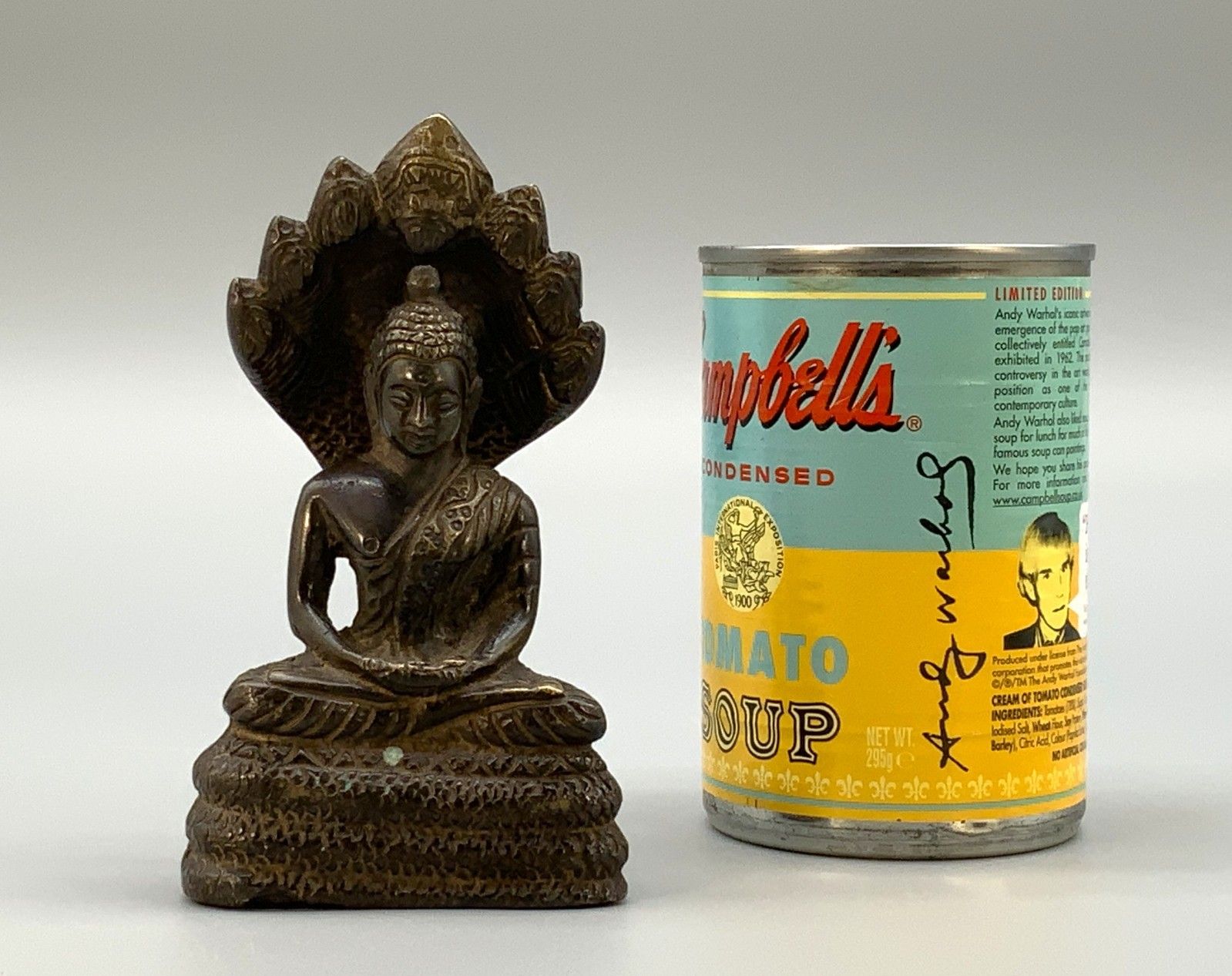Antique Bronze Buddha Naga King, Mucalinda Sculpture Figurine Statue Early 20thc photo for sale