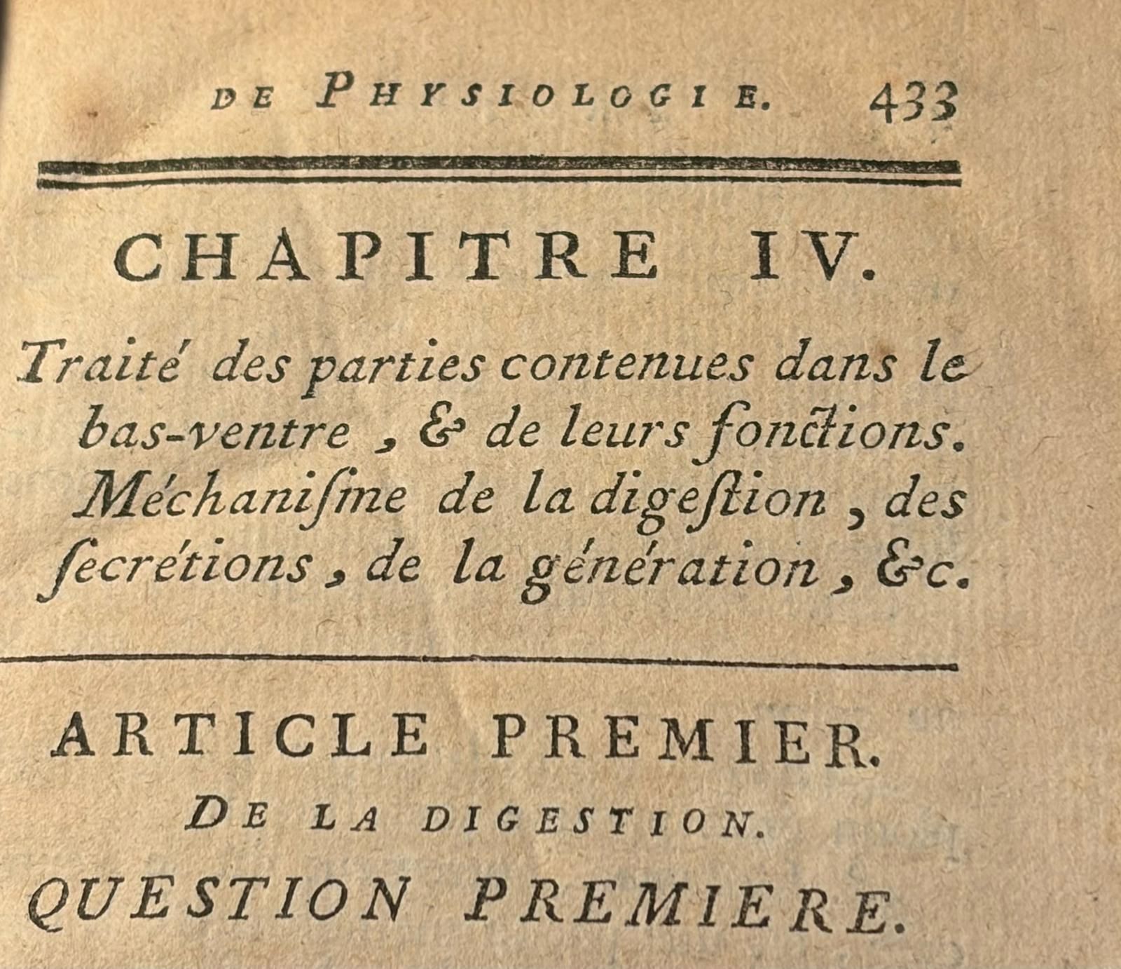 725.0 Treatise On Physiology Volume II Lyon 1763 Dufieu photo