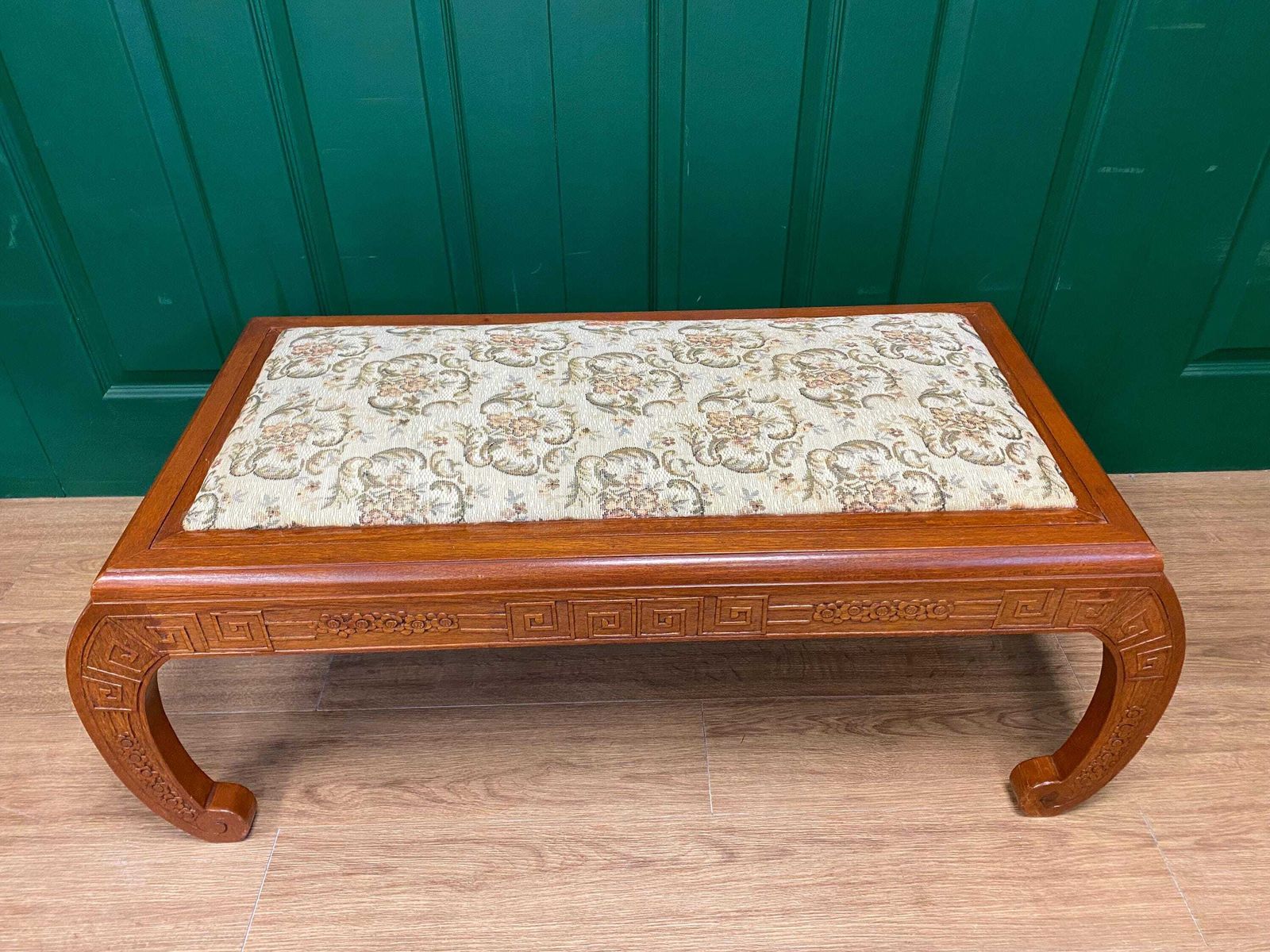 Antique Oriental Reversible Camphor Wood Carved Bench Stool Coffee Table photo Furniture