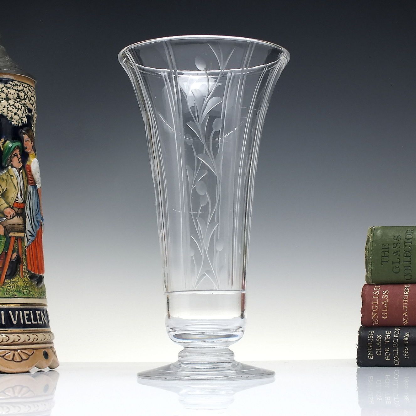 Stuart Crystal Art Deco Flower Vase C1935.