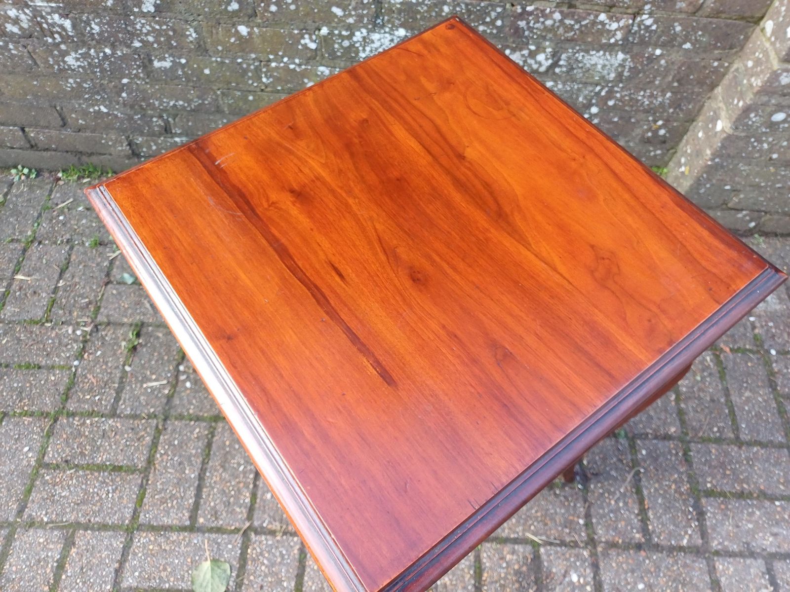 Antique Late Victorian Edwardian Solid Mahogany Side Table Elegant Occasional Table With Shelf Beautiful Grain Quality English Furniture photo Furniture