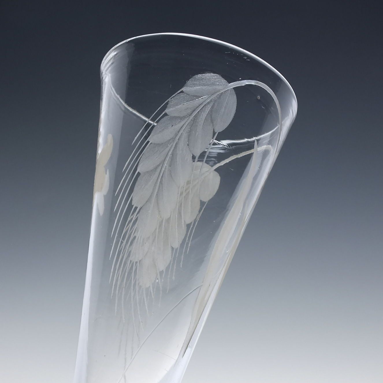 Rare 18th Century Engraved Barley Wine Glass C1745. photo furniture