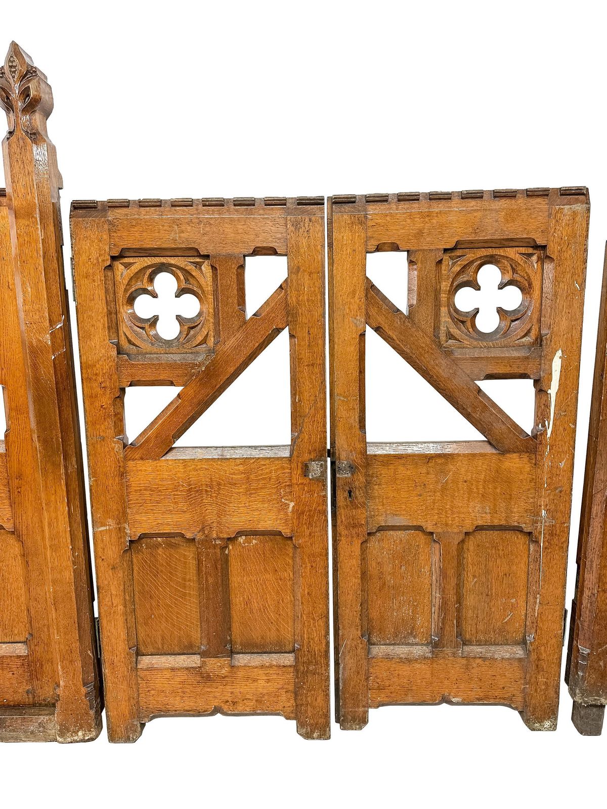 Victorian Gates & Panels Gothic Revival Altar Communion Confession Rail  19th Century Antique. photo for sale