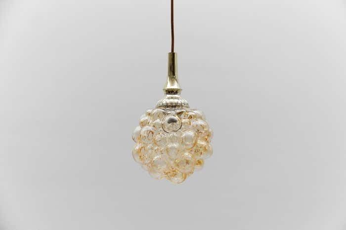 Petit Amber Bubble Glass Ceiling Lamp By Helena Tynell Limburg Germany 1960s photo 355.0