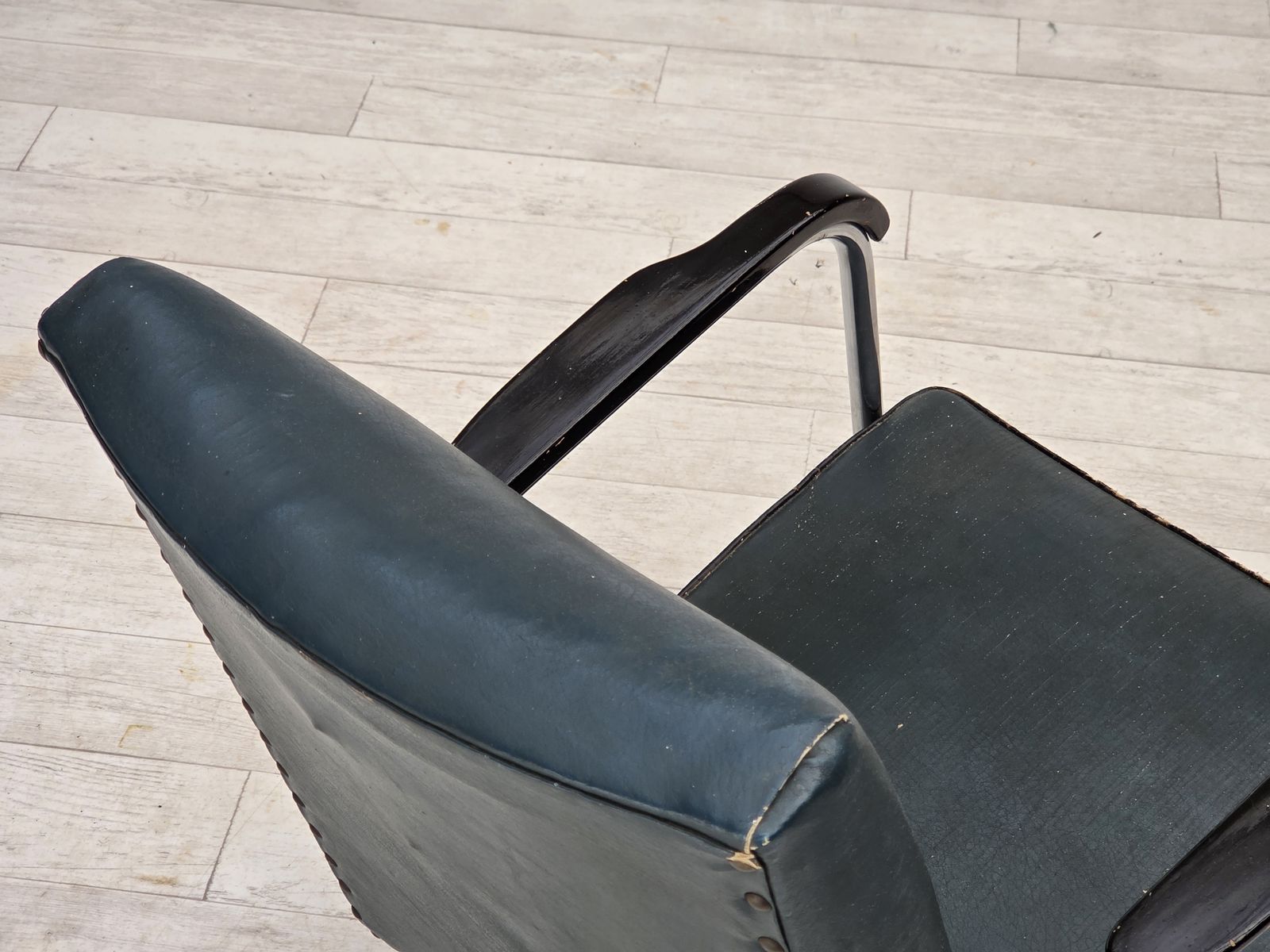 940.0 1950s, Scandinavian Armchair In Bauhaus Style, Original Condition. photo