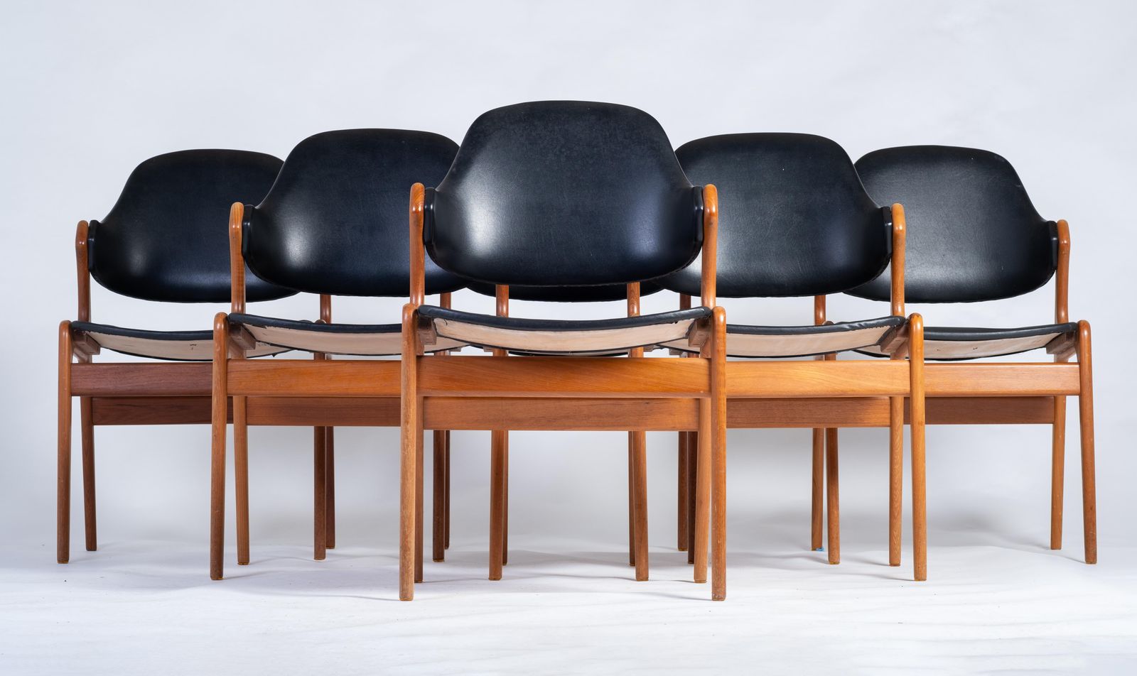 Danish Dining Chairs In Teak By Ejvind A. Johansson For Gern Møbelfabrik, 1960s photo for sale