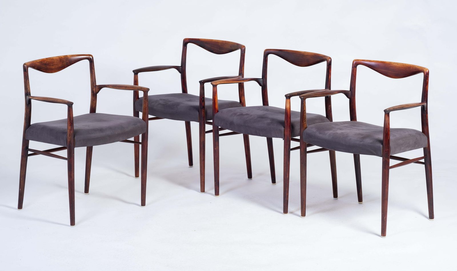 Fauteuils In Palissander Van Kai Lyngfeldt Larsen, Jaren 1960, Set Van 4 photo furniture