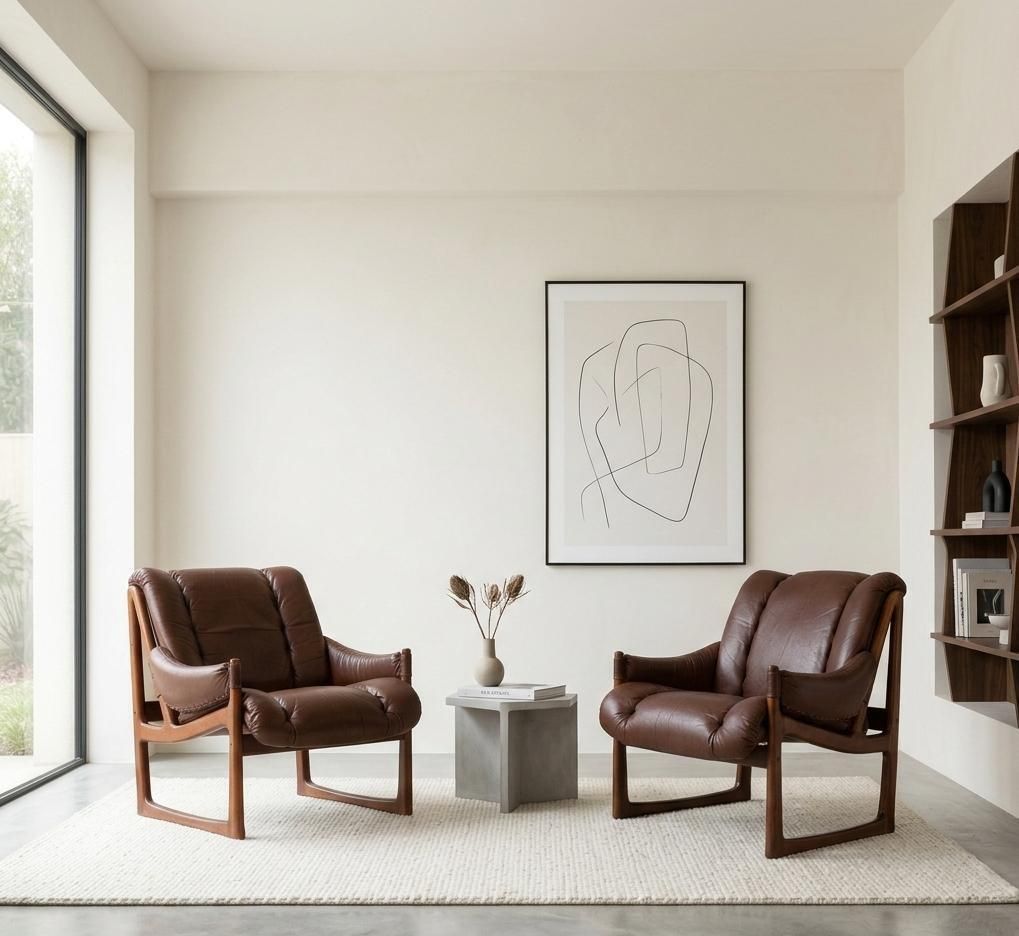 Lounge Chairs In Palissander Van Torbjørn Afdal Voor Bruksbo, Ca. Jaren 1960 photo furniture