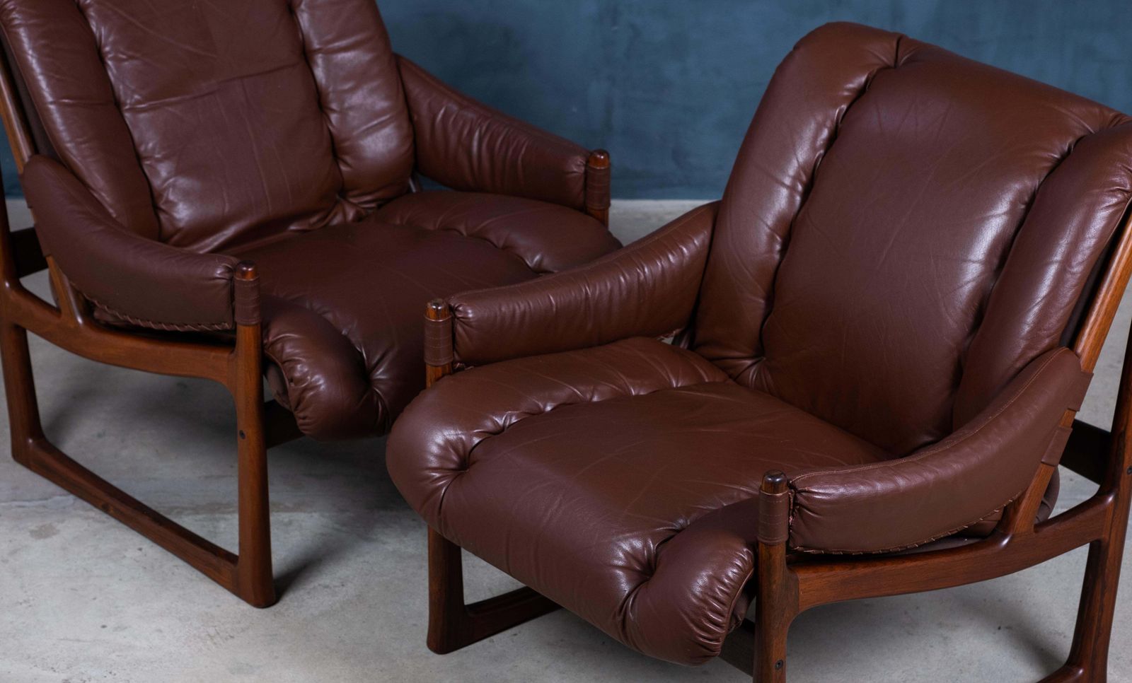 Lounge Chairs In Rosewood By Torbjørn Afdal For Bruksbo, 1960s photo 4867.0