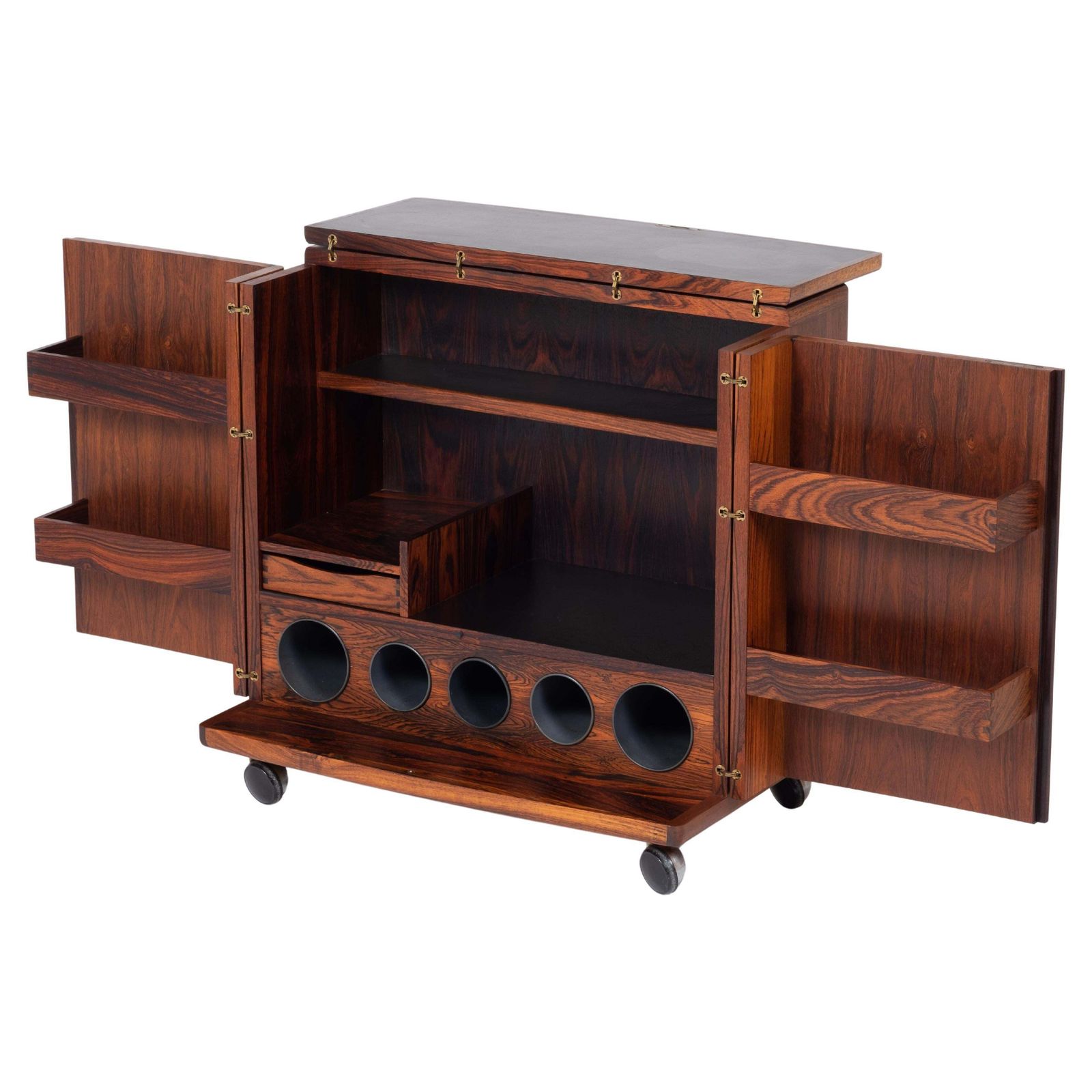 Rosewood Bar Cabinet By Illum Wikkelsø, Danish Design, 1960s