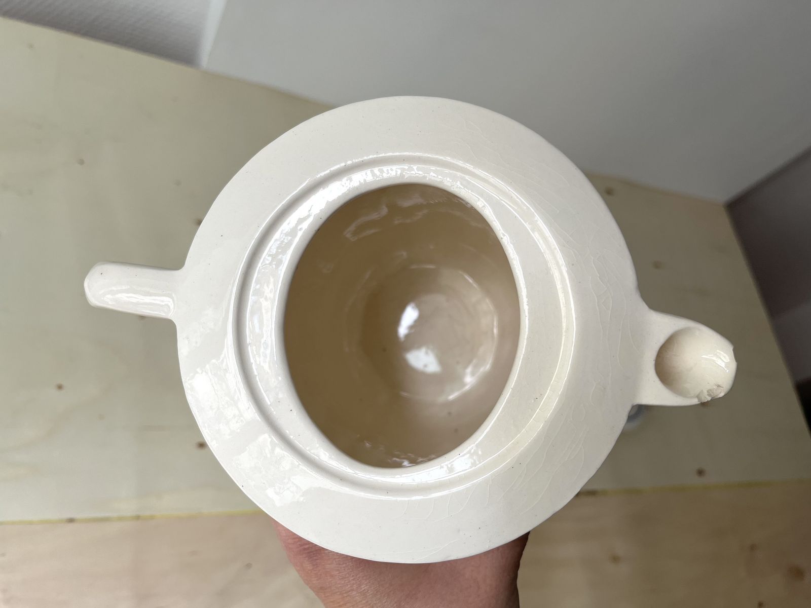photo furniture French Porcelain Teapot Badonviller Flowers 40s 50s