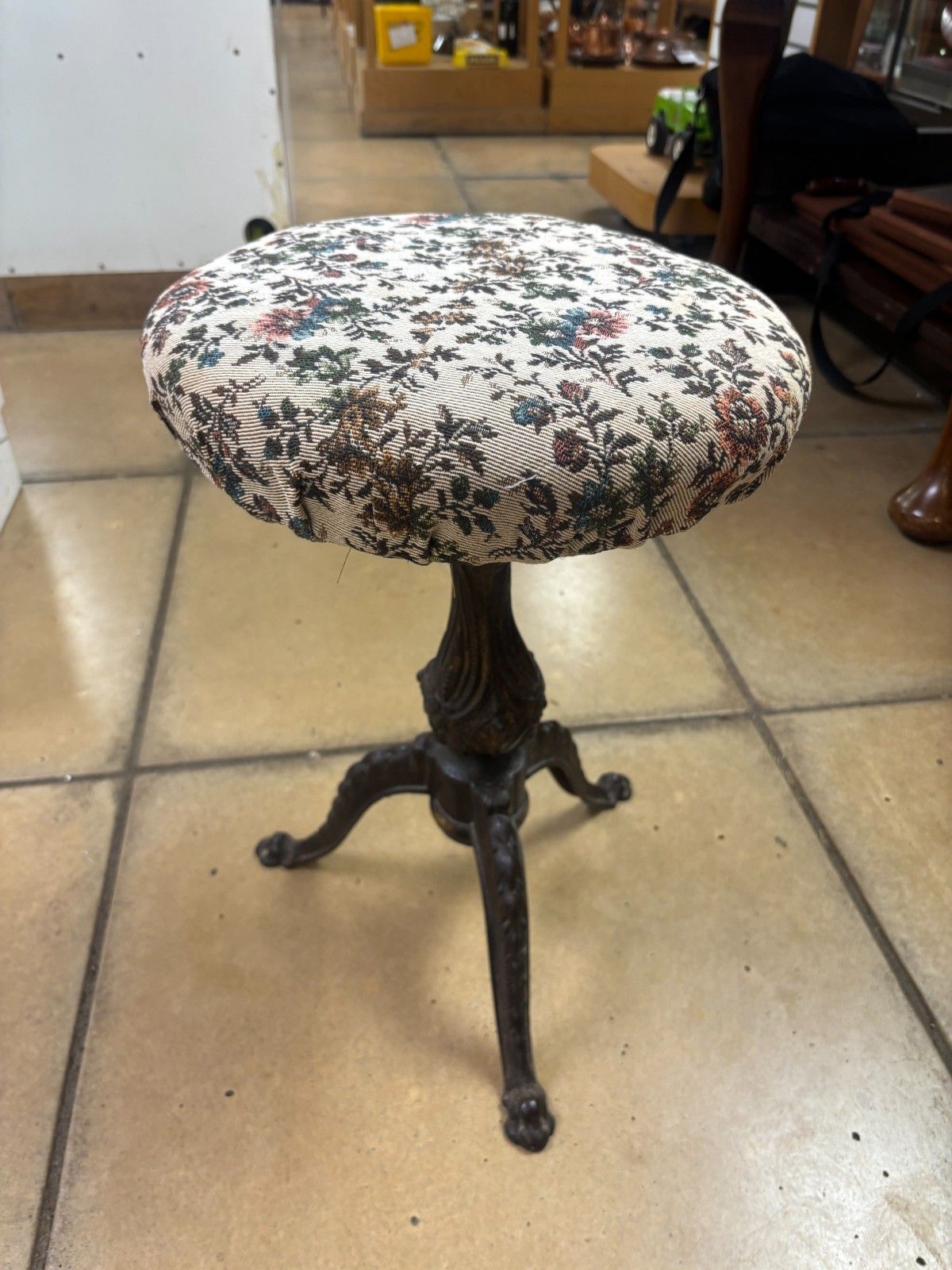 Antique Victorian Cast Iron Piano Stool photo buy