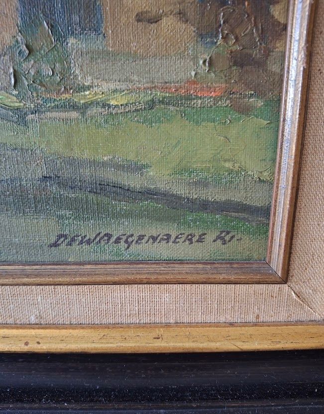 Oil Painting By Raymond De Waegenaere From The 1950's photo furniture