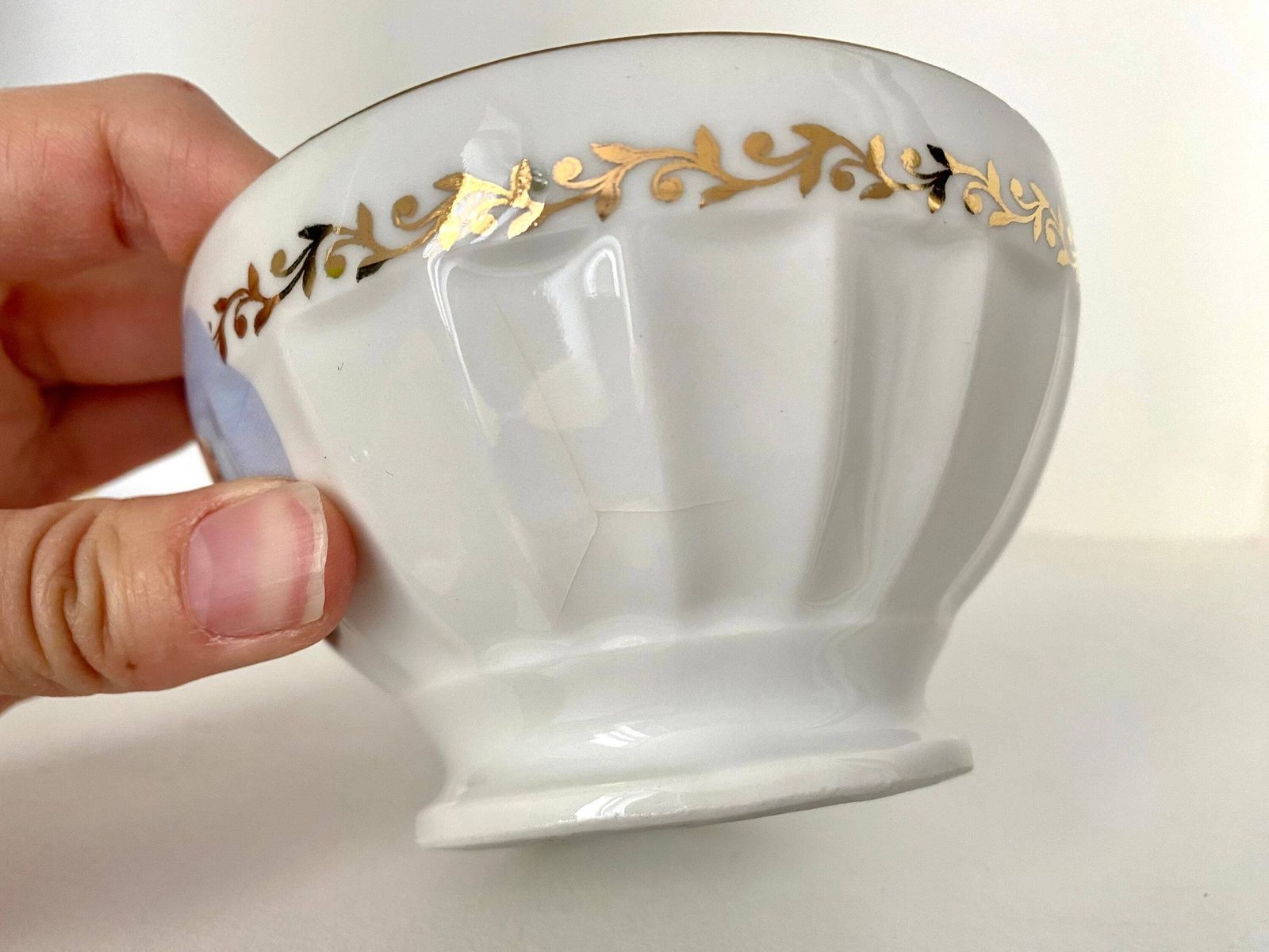 Set Of Two 60s French Porcelain Bowls, Woman In Brittany Suit photo buy