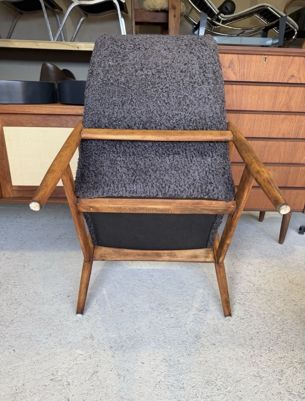 1085.0 Mid Century Armchair With Footstool By Edmund Homa Gfm 64 Design 1960s photo