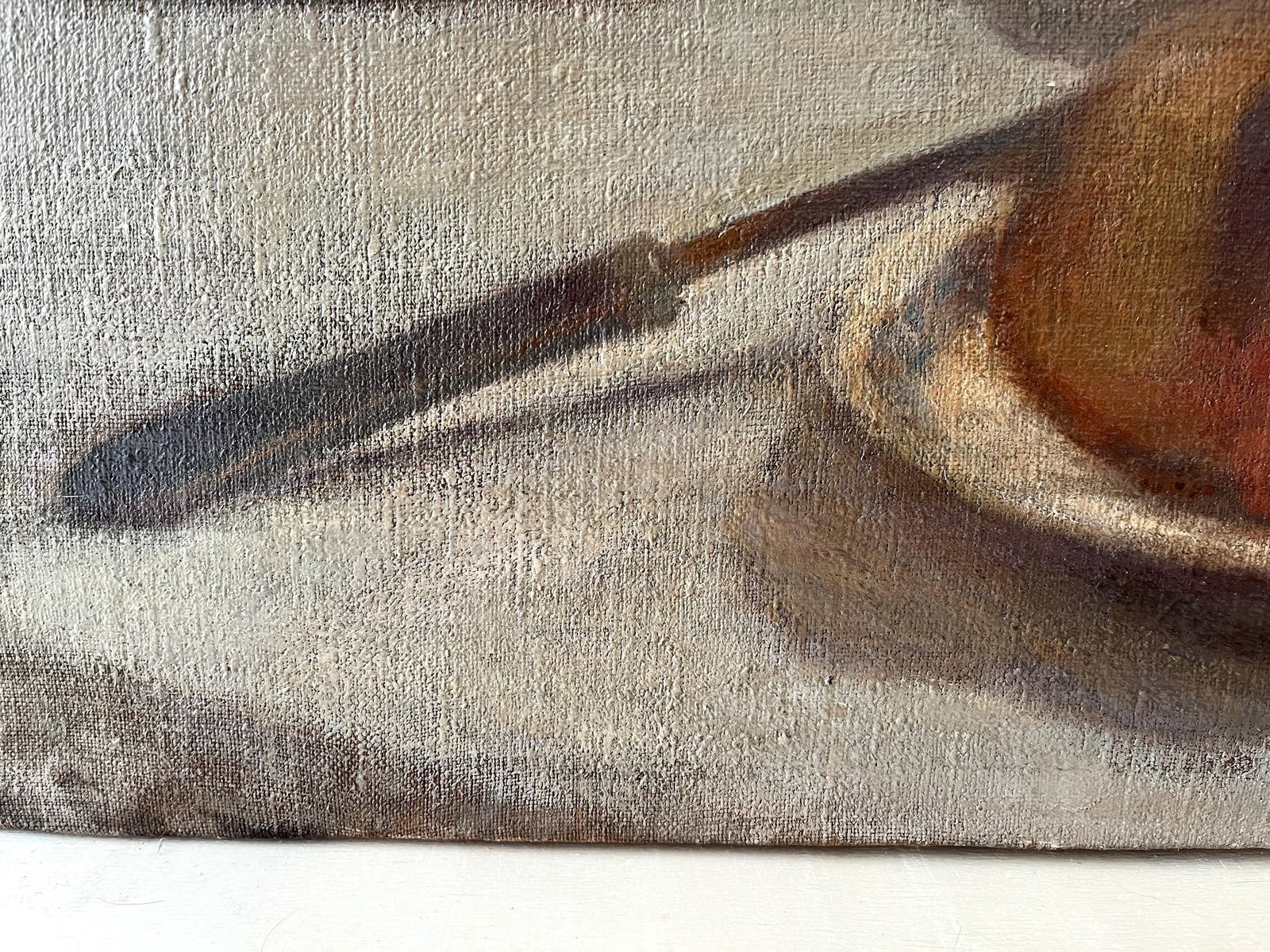 Original 1930's Oil On Canvas "The Fruit Dish", Antique French Painting, Fruits And Decanter Signed Still Life photo buy