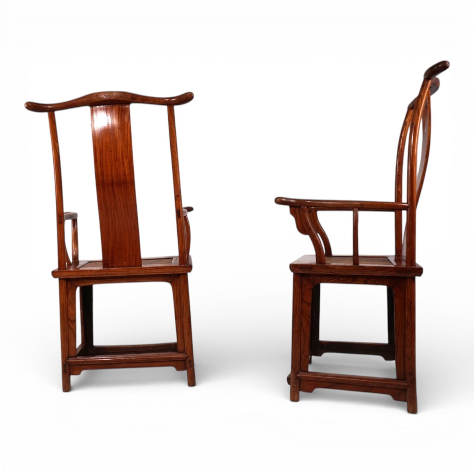 Furniture Set Of 2 Chinese High Backed Armchairs In The Style Of The Ming Dynasty, 1920 photo