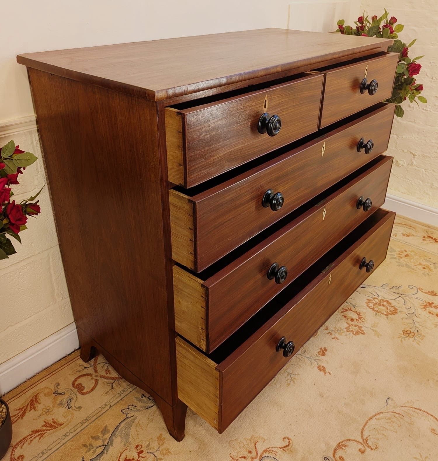 photo furniture Early 19th Century Mahogany Chest Of Two Over Three Drawers