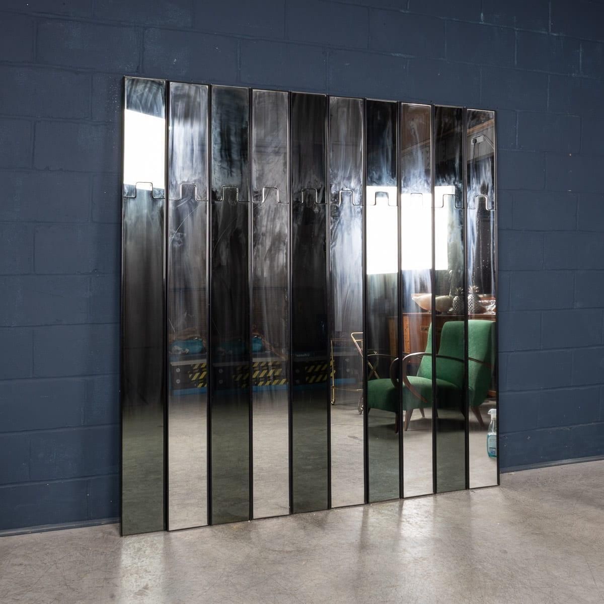 20thc Italian Modular "Gronda" Mirror Coat Rack By Luciano Bertoncini For Elco photo for sale