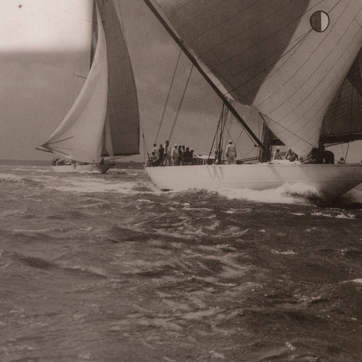 photo for sale 20th Century Framed Beken Of Cowes Print Of The Racing Yacht 'Velsheda' C.1934