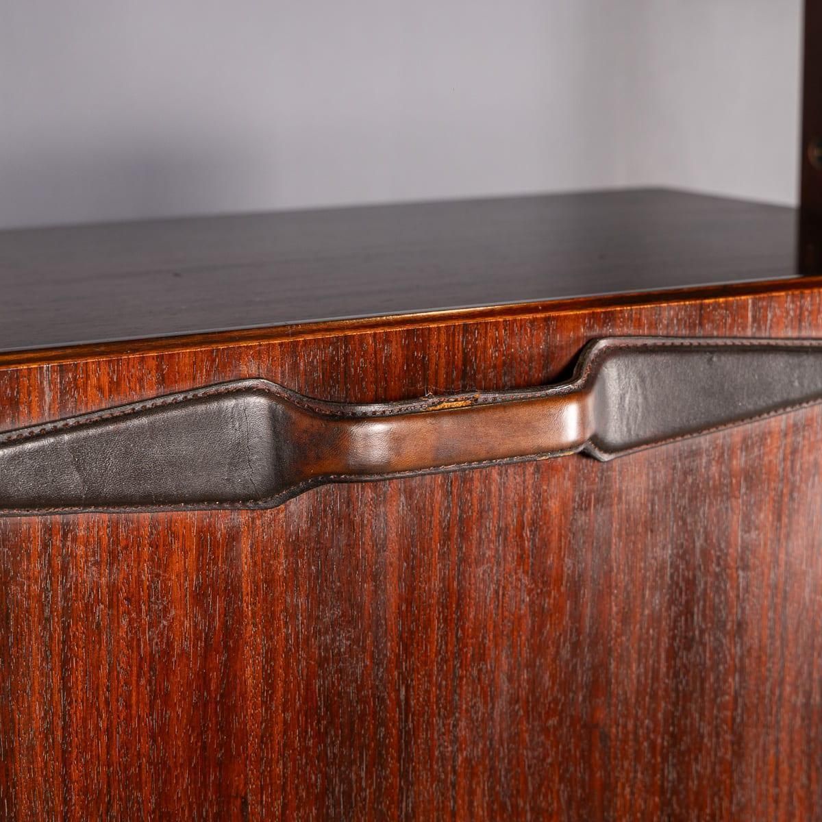 photo vintage 20thc Italian Modular Hardwood Wall Cabinet Attributable To Franco Albini C.1950