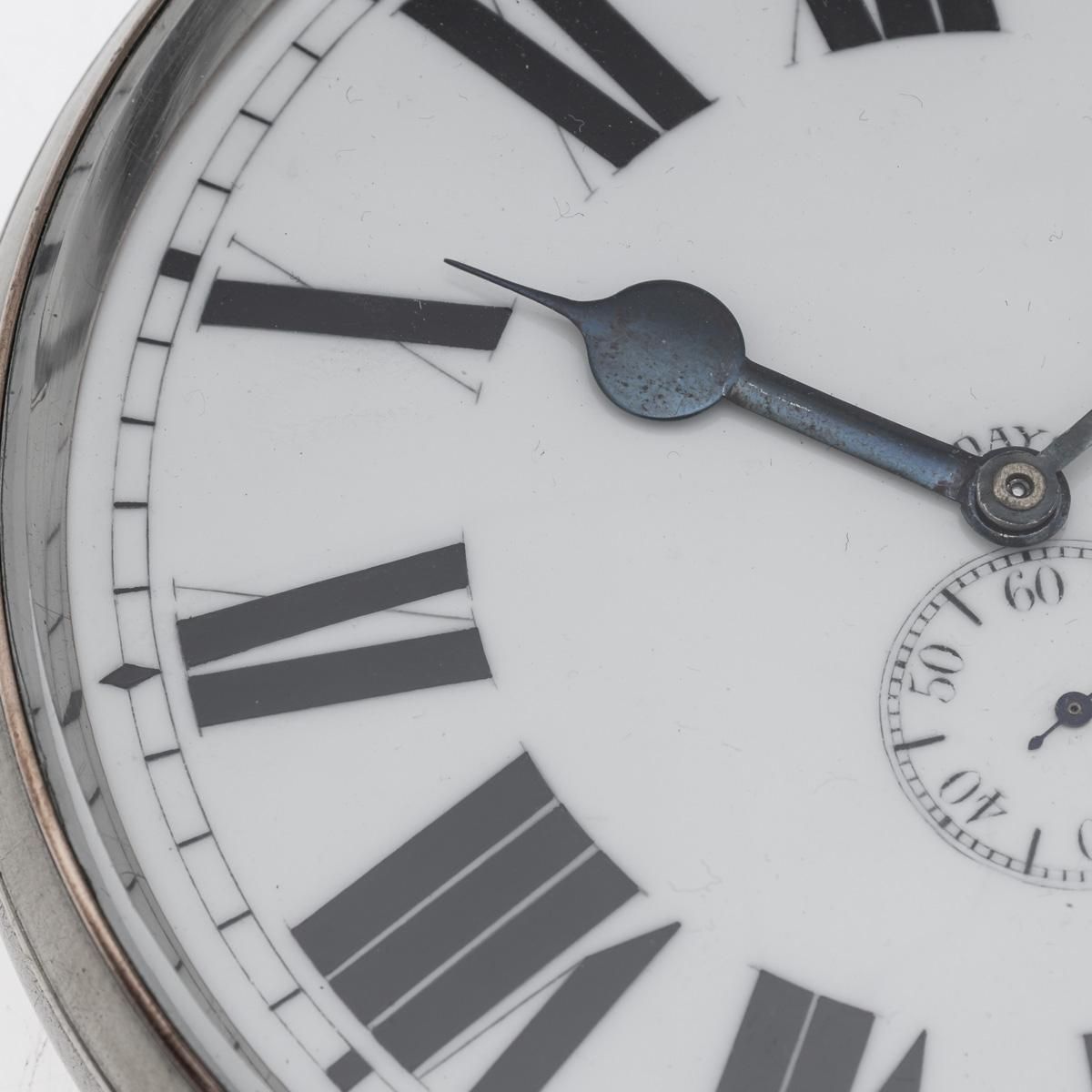 photo for sale Antique 20th Century English Solid Silver Mounted Desk Clock, Birmingham C.1904