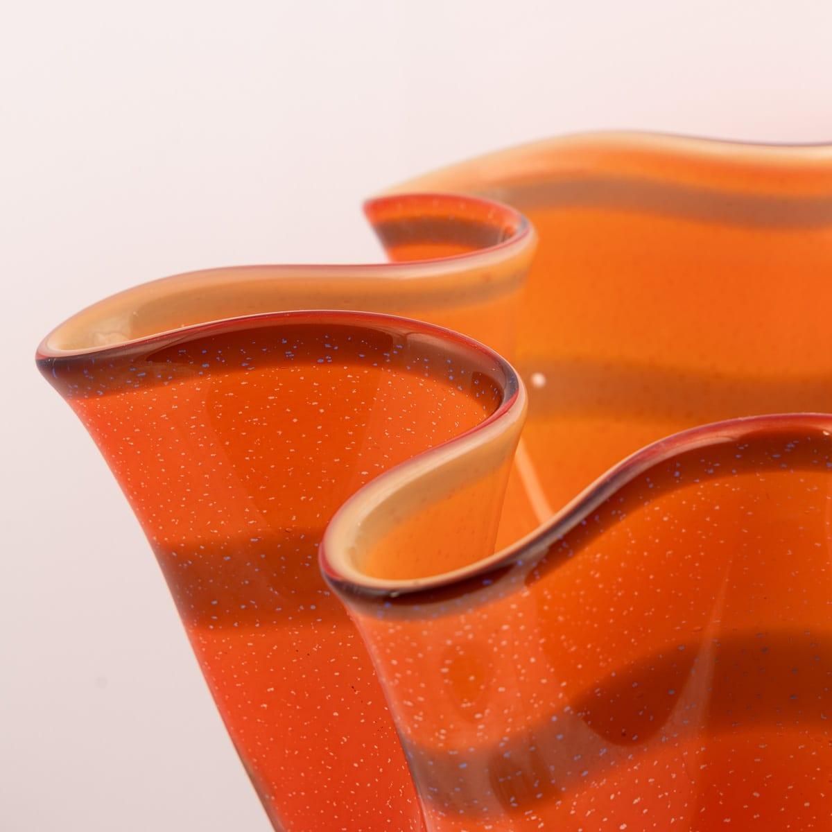 photo vintage Vintage 20th Century Italian Hand Blown Glass Vase, Made In Murano