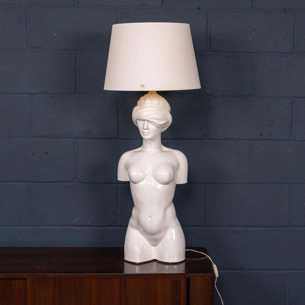 20thc Italian Ceramic Table Lamp By Giulio Ciniglia For Vivai Del Sud C.1970 photo furniture