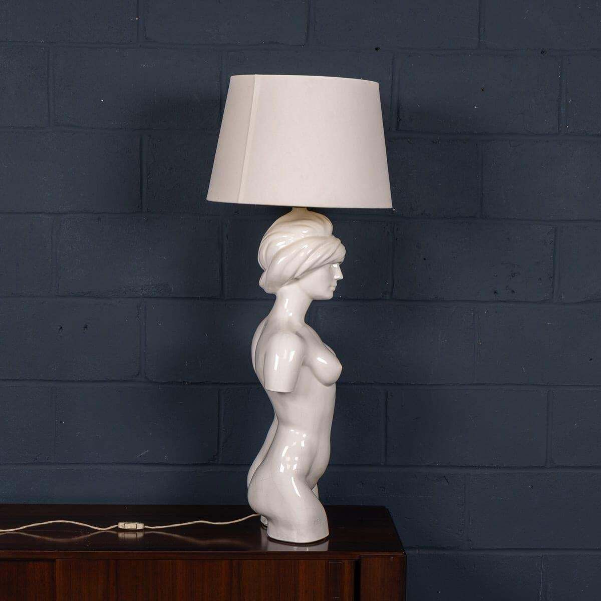 20thc Italian Ceramic Table Lamp By Giulio Ciniglia For Vivai Del Sud C.1970 photo vinterior