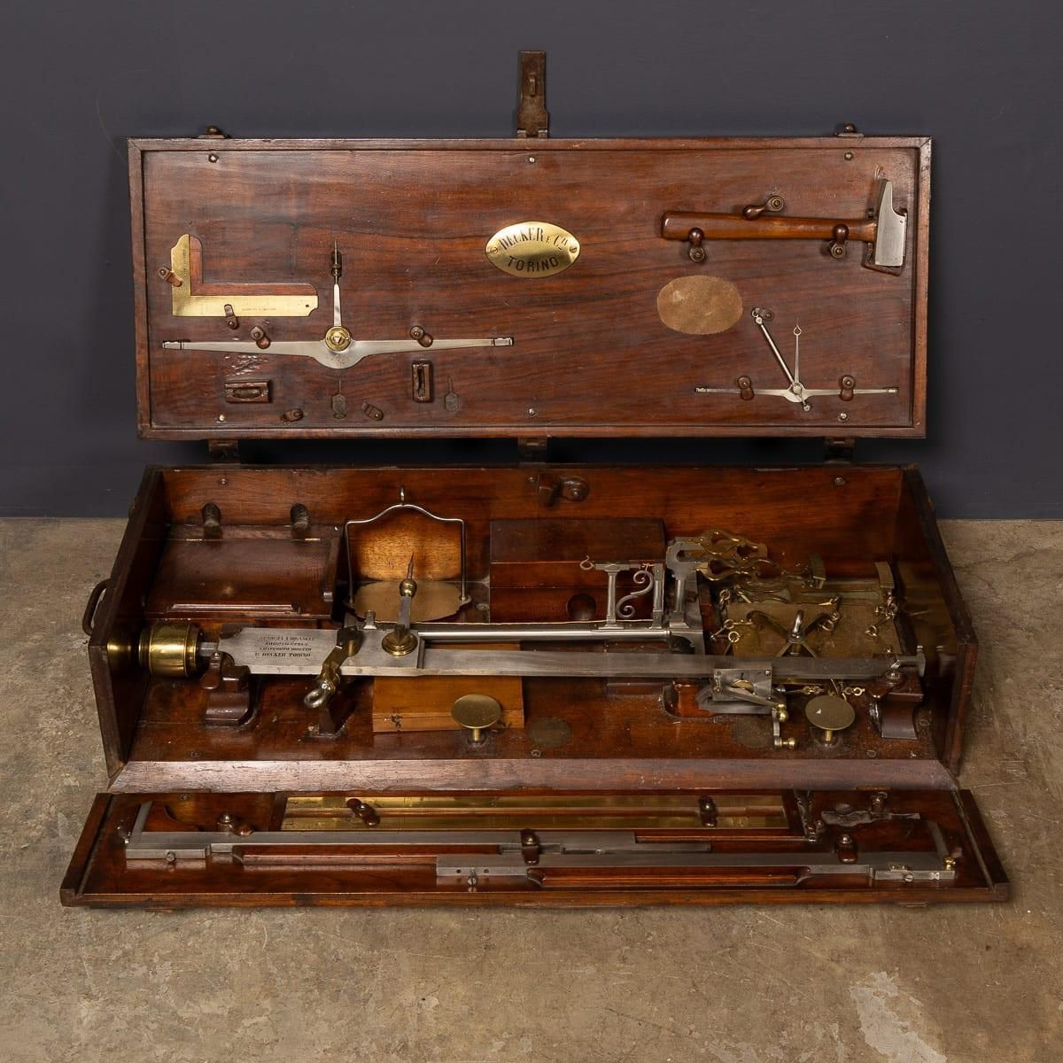 19th Century Antique Balance Scales By Decker, White Metal & Brass photo for sale