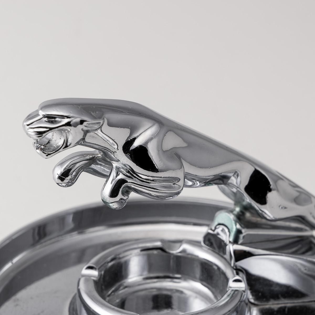 photo for sale Vintage 20th Century Chrome Plated Jaguar Dealership Ashtray C.1960