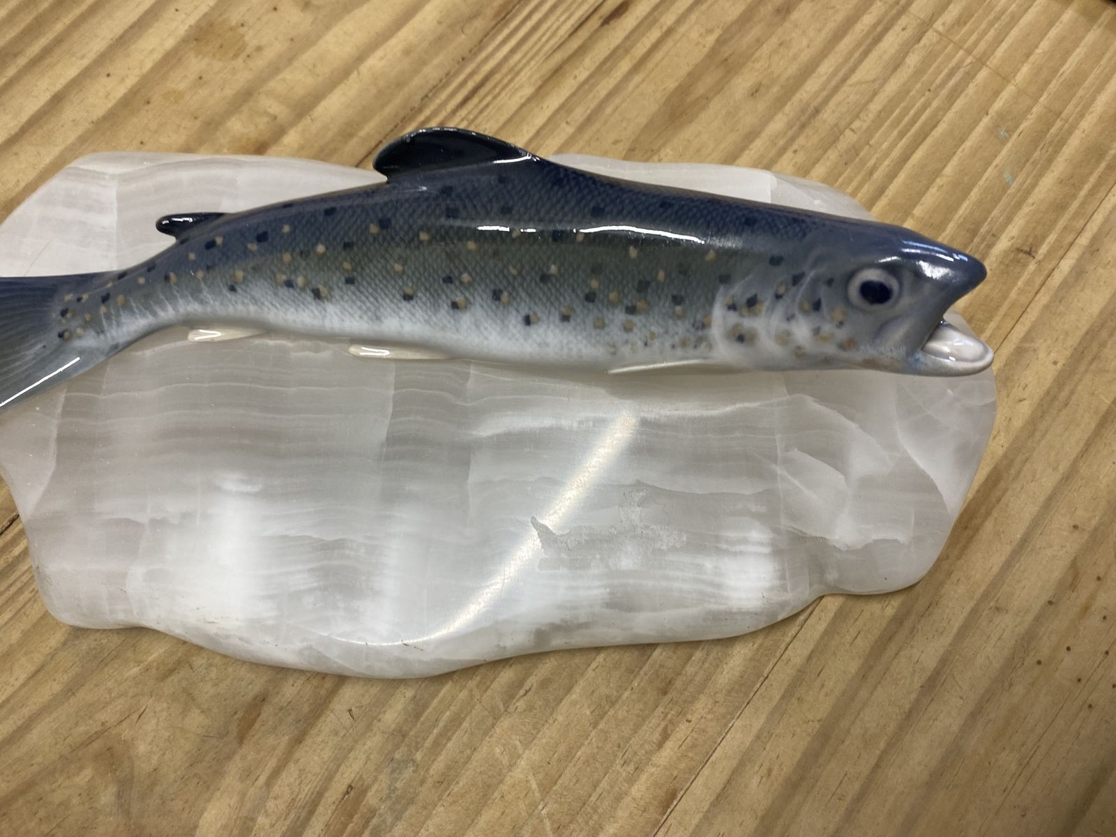 Antique Royal Copenhagen Large Trout Figurine – Model 369 – Erik Nielsen Design (C. 1920 1950) photo for sale
