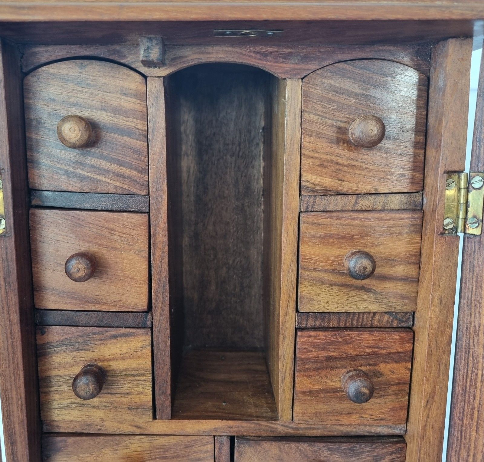 Miniature Hardwood Cabinet Wardrobe Chest & Drawers Spices Jewellery Collectors photo for sale